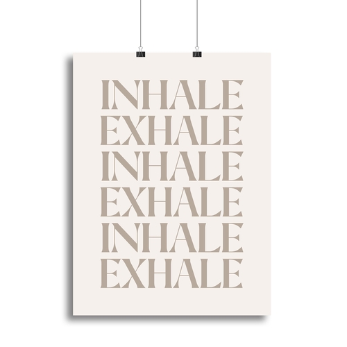 Inhale Exhale No5 Canvas Print or Poster
