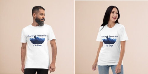 MEN PAHADON MEIN ROUND NECK HALF SLEEVE PRINTED TSHIRT Size L color