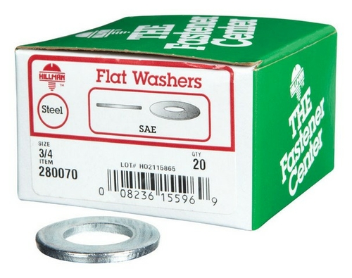 Hillman 280070 0.75 in. SAE Flat Washer  20 per Box