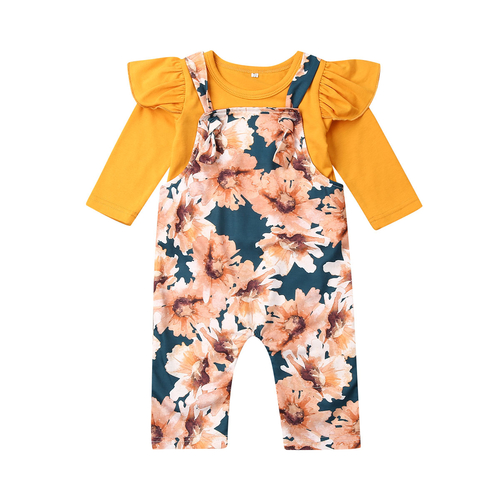 0 24M Baby Floral Clothes Set 2Pcs Toddler Baby