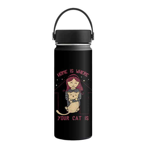 MightySkins HFWI18-Where Your Cat Is Skin for Hydro Flask 18 oz Wide M