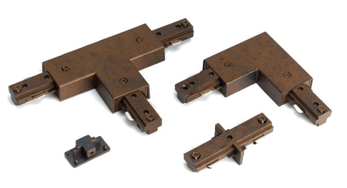 Cal LightingHT-282-LEFT-RU Left Polarity T Connector- Rust