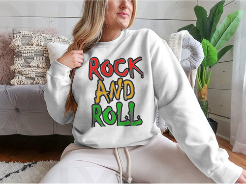 Rock And Roll Colorful, Musically Inclined and Motivational Design for