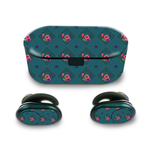MightySkins SKPU-Botanical Butterflies Skin for Push Wireless Earbuds 
