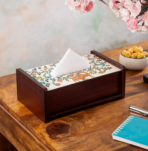 Madhubani Art Tissue Box