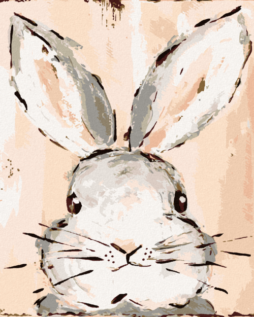 Paint by Numbers - RABBIT PINK BACKGROUND (HALEY BUSH)