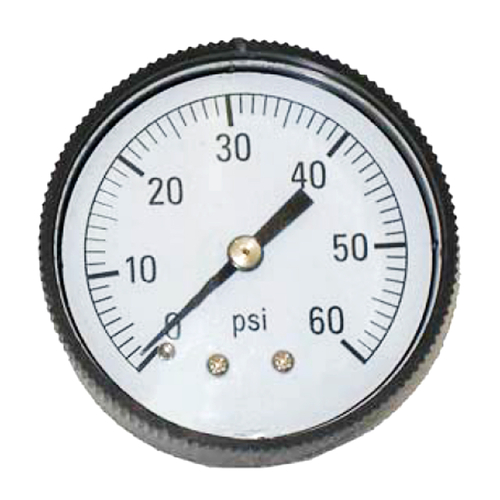 JED Pool Tools JED847 0.25 in. Pressure Gauge Back Mount