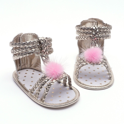 Gold Weave PU Sandals Toddler Baby Girl Shoes