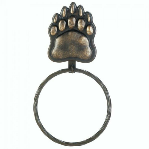 AEWholesale 10017727 Iron Bear Paw Towel Ring