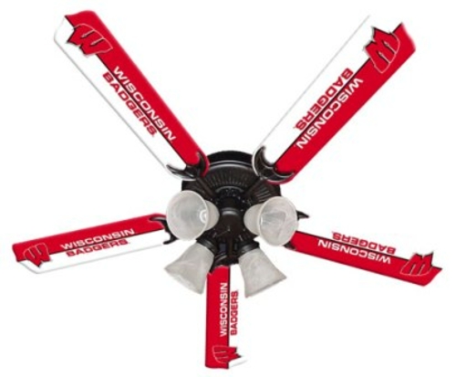 Ceiling Fan Designers 7995-WIS New NCAA WISCONSIN BADGERS 52 in. Ceili