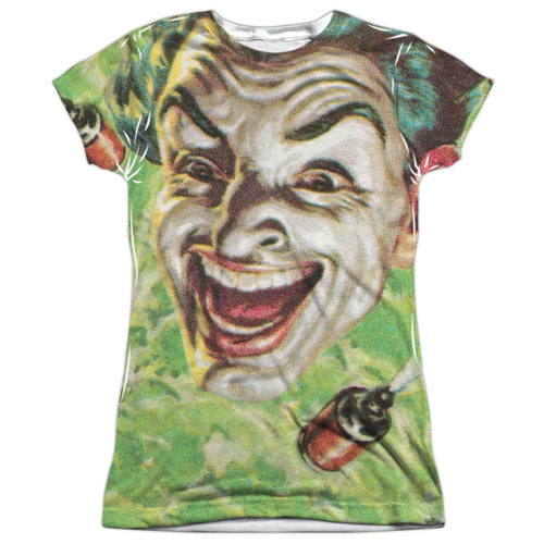 Batman Classic TV & Laugh Gas-Short Sleeve Juniors Poly Crew T-Shirt&#