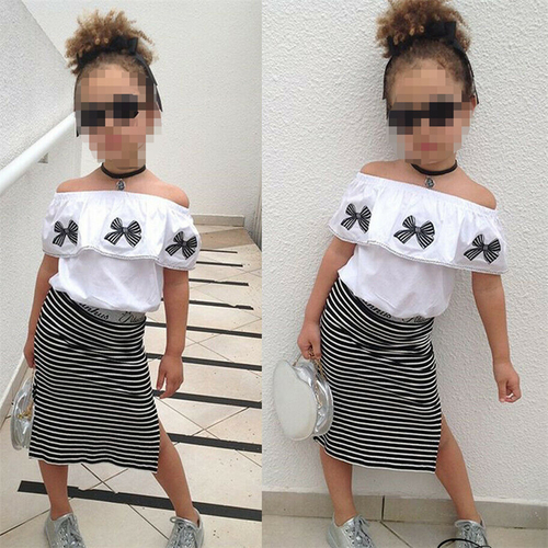 Fashion Kid Baby Girl 2Pcs Outfits Summer Girl Off