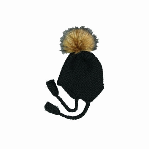 4colors Baby Hat Cute Beanie Raccoon Fur Pom