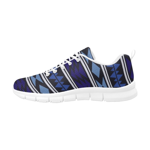 Womens Sneakers - Blue Horizon Aztec Print Running Shoes