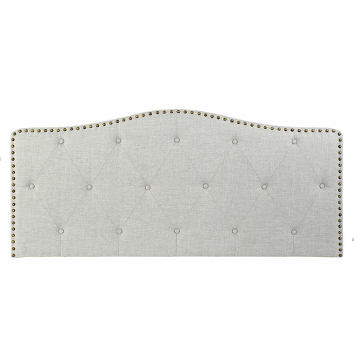 Headboard DKD Home Decor Beige Polyester Rubber wood (146 x 6 x 68 cm)