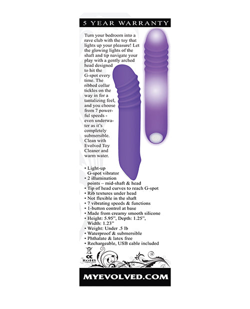 Spocket Dropship Evolved The G rave Light Up Vibrator Purple