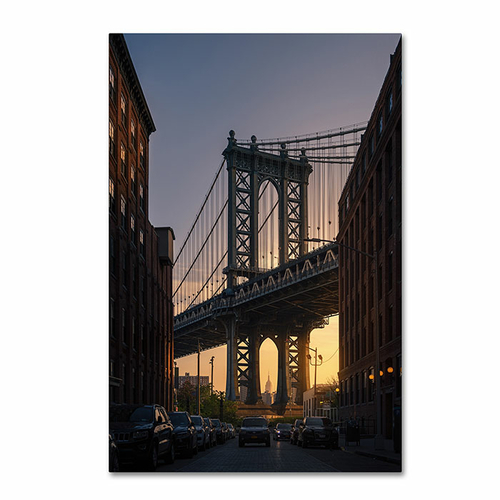 Trademark 1X00903-C1219GG 12 x 19 in. Bridge Canvas Art - David Martin