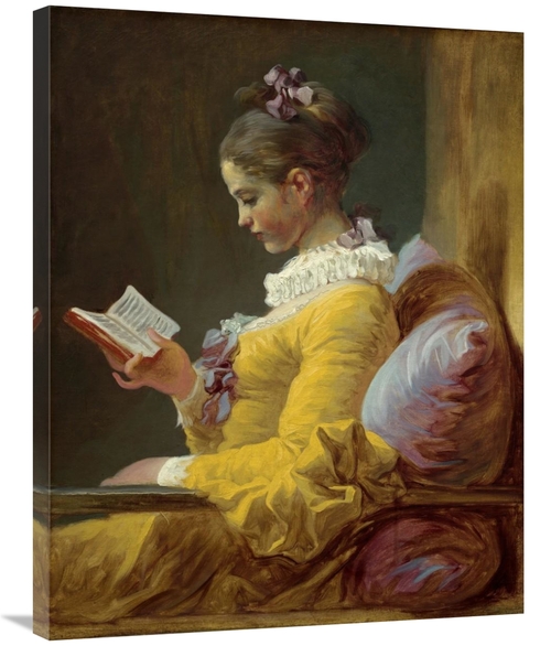 Global Gallery GCS-277595-2835-142 28 x 35 in. Young Girl Reading Art 