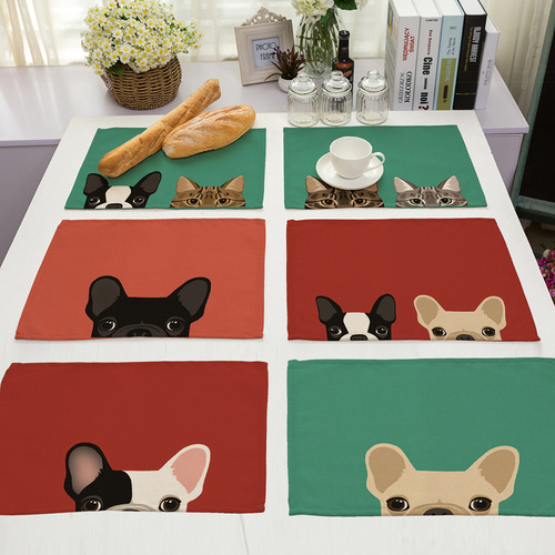 Animal Pattern Polyester Placemat Heat resistant