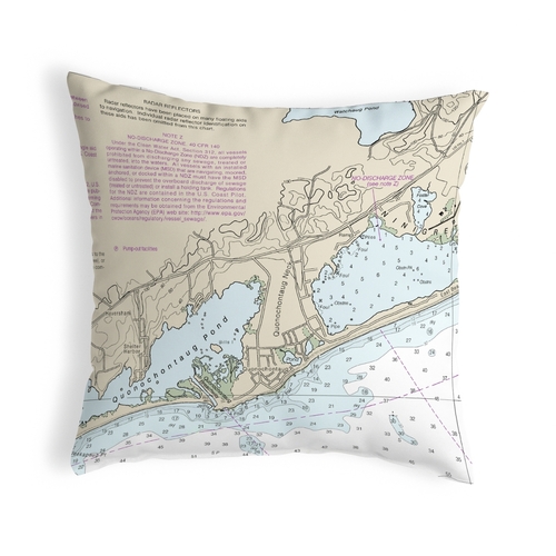 Betsy Drake NC13215B 18 x 18 in. Block Island Sound - Quonochontaug&#4