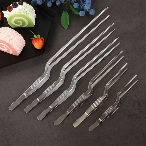 2019NEW  Stainless Steel Plating Chef Food Tweezer