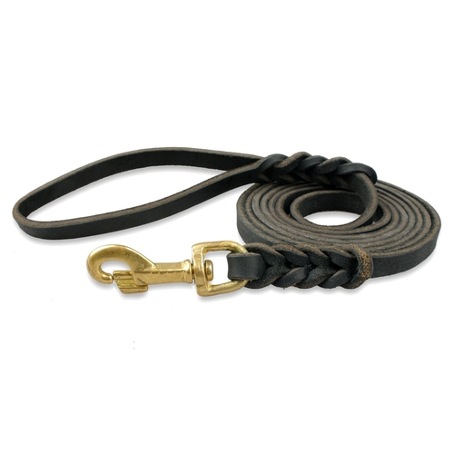 1.2 Width Genuine Leather Dog Leash Braided Real