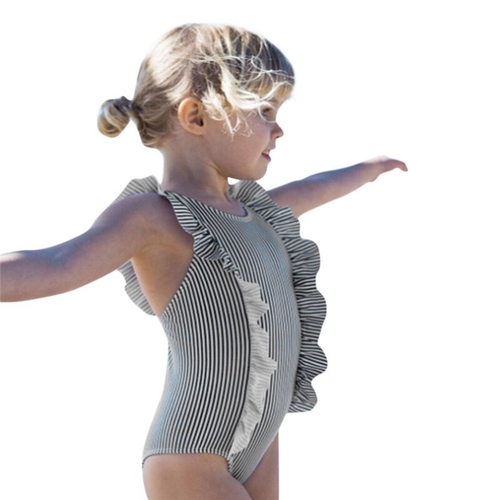 Infant Kid Baby Girls Swimwear Striped Bikini