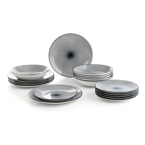 Tableware Quid Miami Ceramic Black Grey Stoneware (18 Pieces)