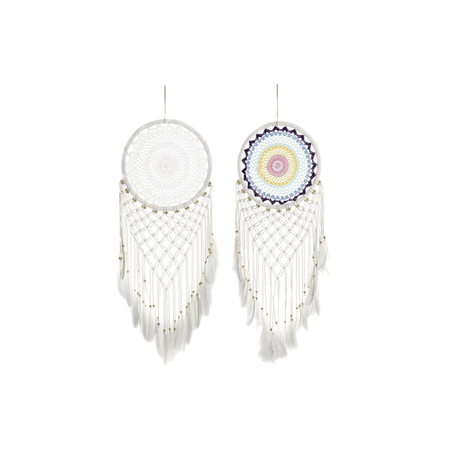 Dream Catcher DKD Home Decor 37 x 2 x 115 cm White Multicolour Boho (2