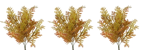 AC006-RD-CM-1 20 in. Faux Fern Bush Fall Autumn Decoration