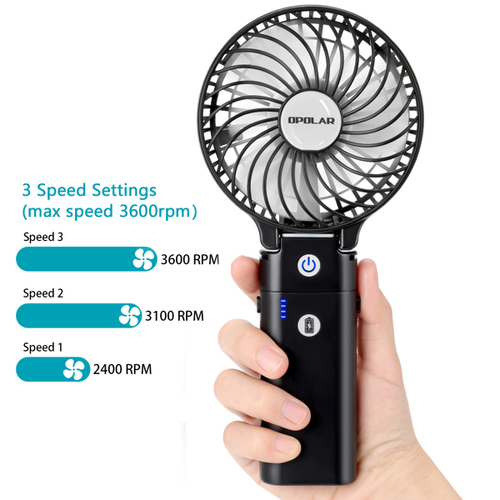 10400mAh Battery Operated Fan Power Supply Portable Handheld Fan 