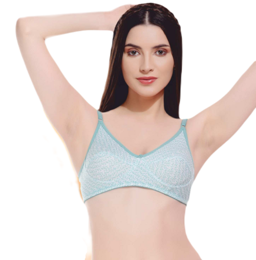 Comfortfit Non-Padded Non-Wired Molded Full Coverage Bra  Sea Green