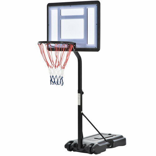 Soozier Portable Basketball Hoop & Stand System on Wheels Adjustable