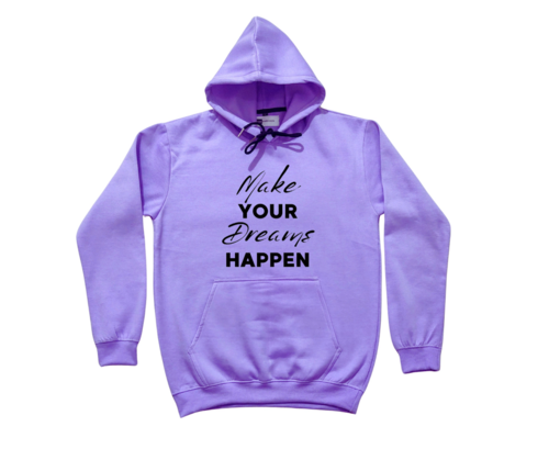 Stylist Lavender Hoodie with printed design-Make your Dream