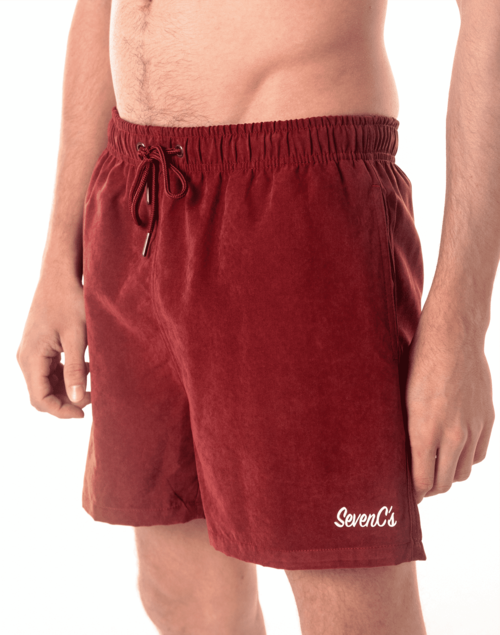 Burgundy Swim Shorts