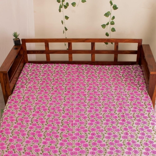 Jaipuri Kantha Bedcover I Pure & Premium Cotton I Handcrafted Bedsheet