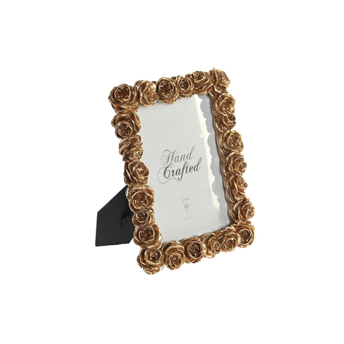 Photo frame DKD Home Decor 18,3 x 3,2 x 22,8 cm Golden Resin Roses