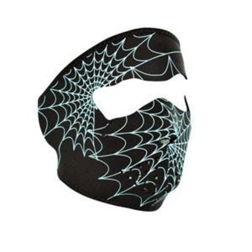 Balboa WNFM057G Neoprene Face Mask  Glow in the Dark Spiderweb