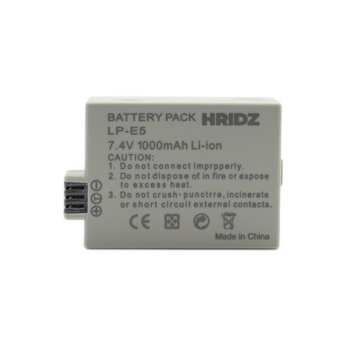 Hridz LP-E5 Battery for Canon EOS Rebel and Kiss Cameras (100%