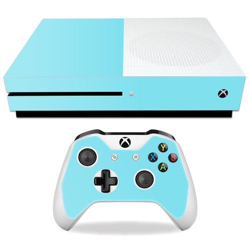 MightySkins MIXBONES-Solid Baby Blue Skin Decal Wrap for Microsoft Xbo