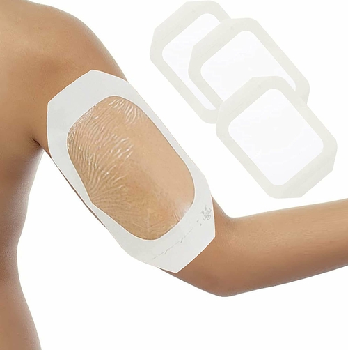 Transparent Film Dressing 6" x 8". Case of 80 Sterile Dressings for