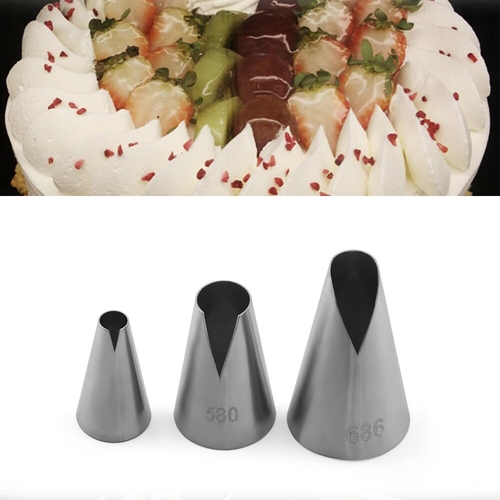3PCS/set DIY Cream Nozzle Pastry Stainless Steel