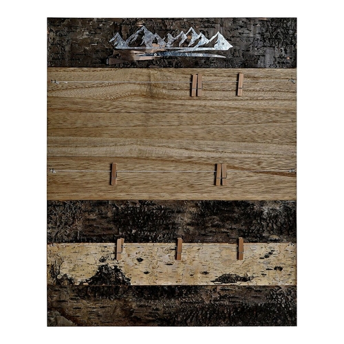 Photo frame DKD Home Decor Brown Wood Metal Aluminium Natural 40 x 2 x