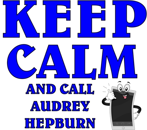 3 Inch Cloth  Patch Keep Calm And Call Audrey Hepburn