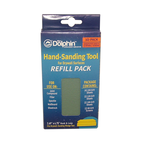 Blue Dolphin 1894757 4.75 in. x 2.69 in. Assorted Palm Sanding Pad - P