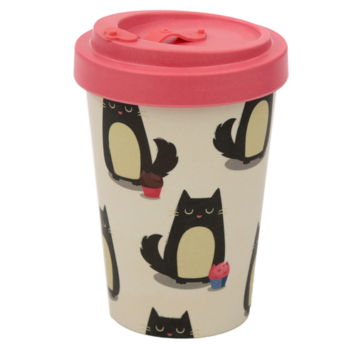 Bamboo Composite Feline Fine Cat Travel Mug