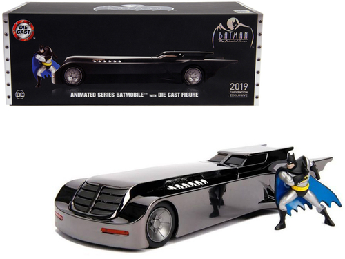 Chrome Batmobile with Batman Diecast Figurine \Animated Series\" DC