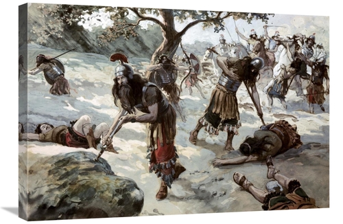 Global Gallery GCS-280502-30-142 30 in. Saul Falls Upon His Sword Art 