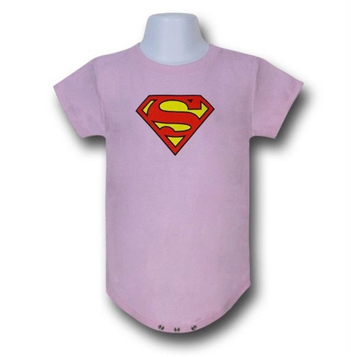 Superman infsnapsupgpink-12-18-12-18 Months Superman Infant Pink Snaps