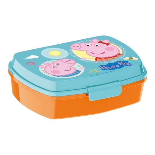 Sandwich Box Peppa Pig Having fun Plastic Light Pink (17 x 5.6 x 13.3